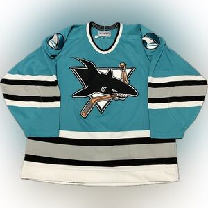 San Jose Sharks Blank CCM Center Ice NHL Hockey Jersey Size 48